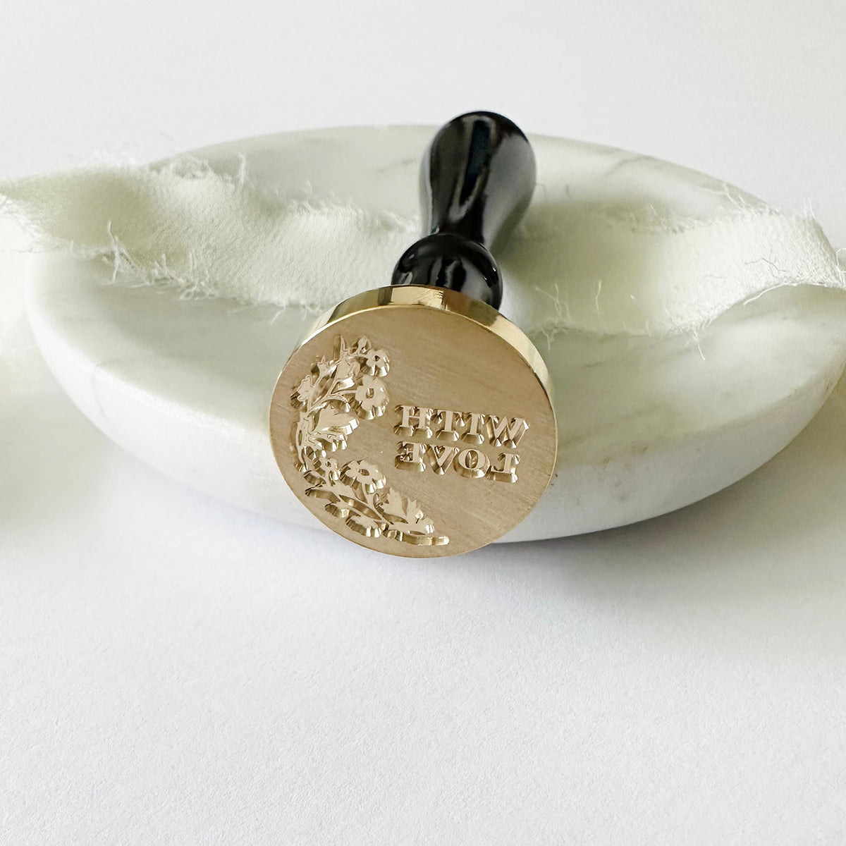 With Love Floral Wax Stamp