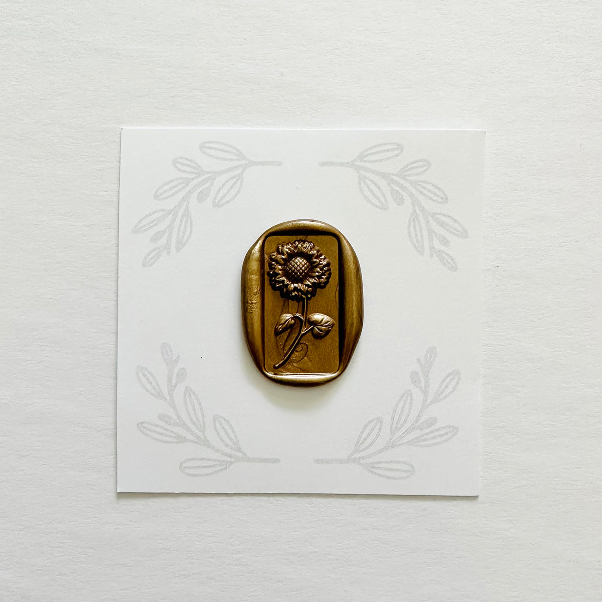 Sunflower Wax Stamp 3D