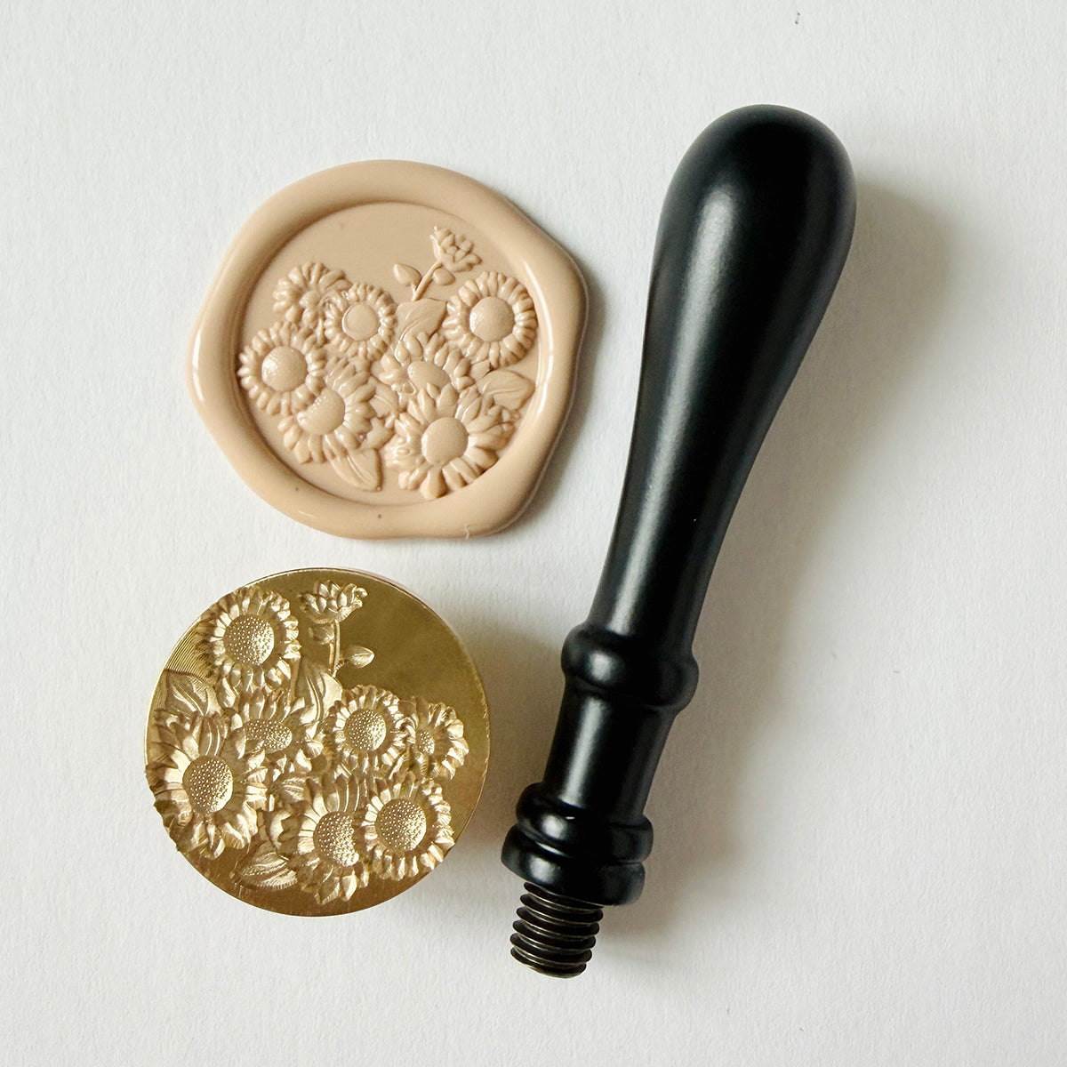 Gathered Sunflowers Wax Seal Stamp 3-D