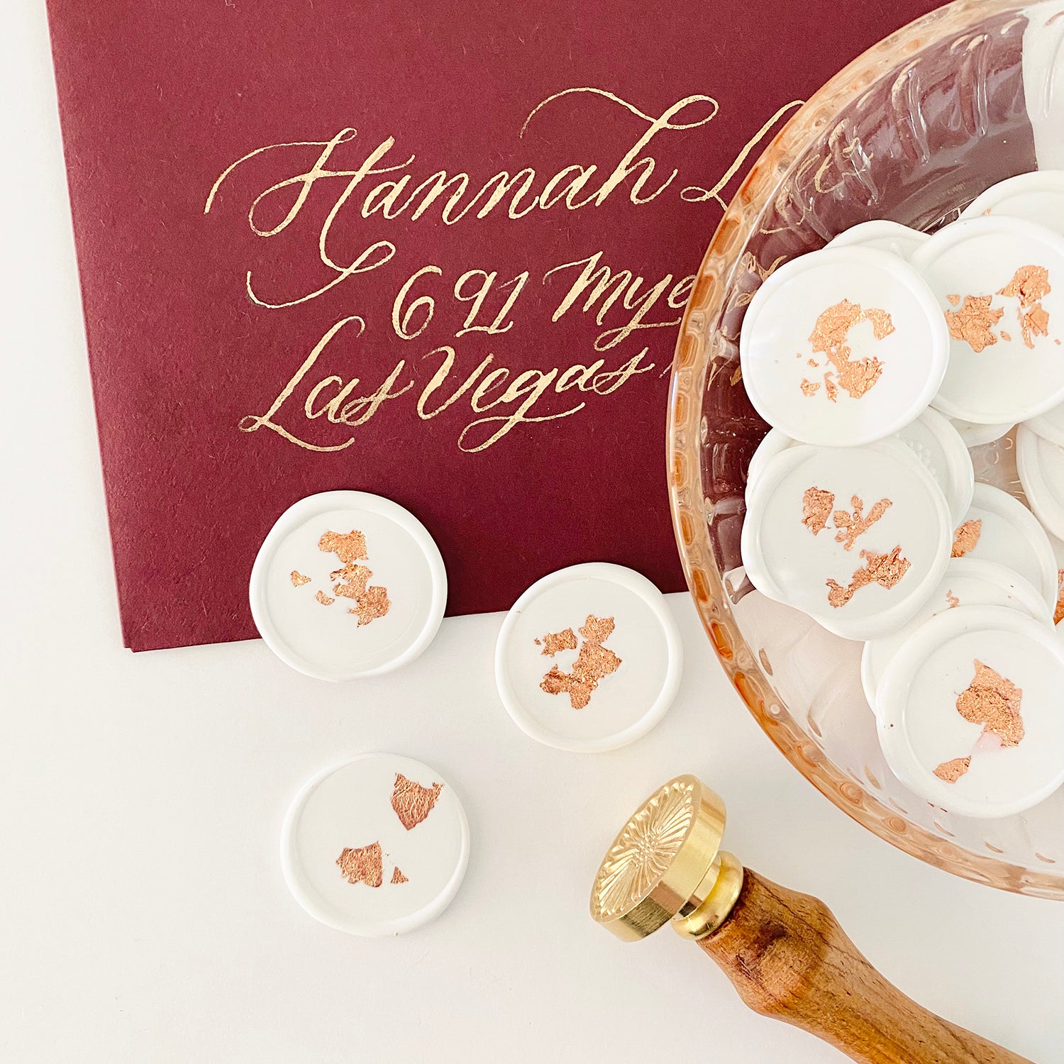 Rose Gold Foil Flakes for Wax Seals