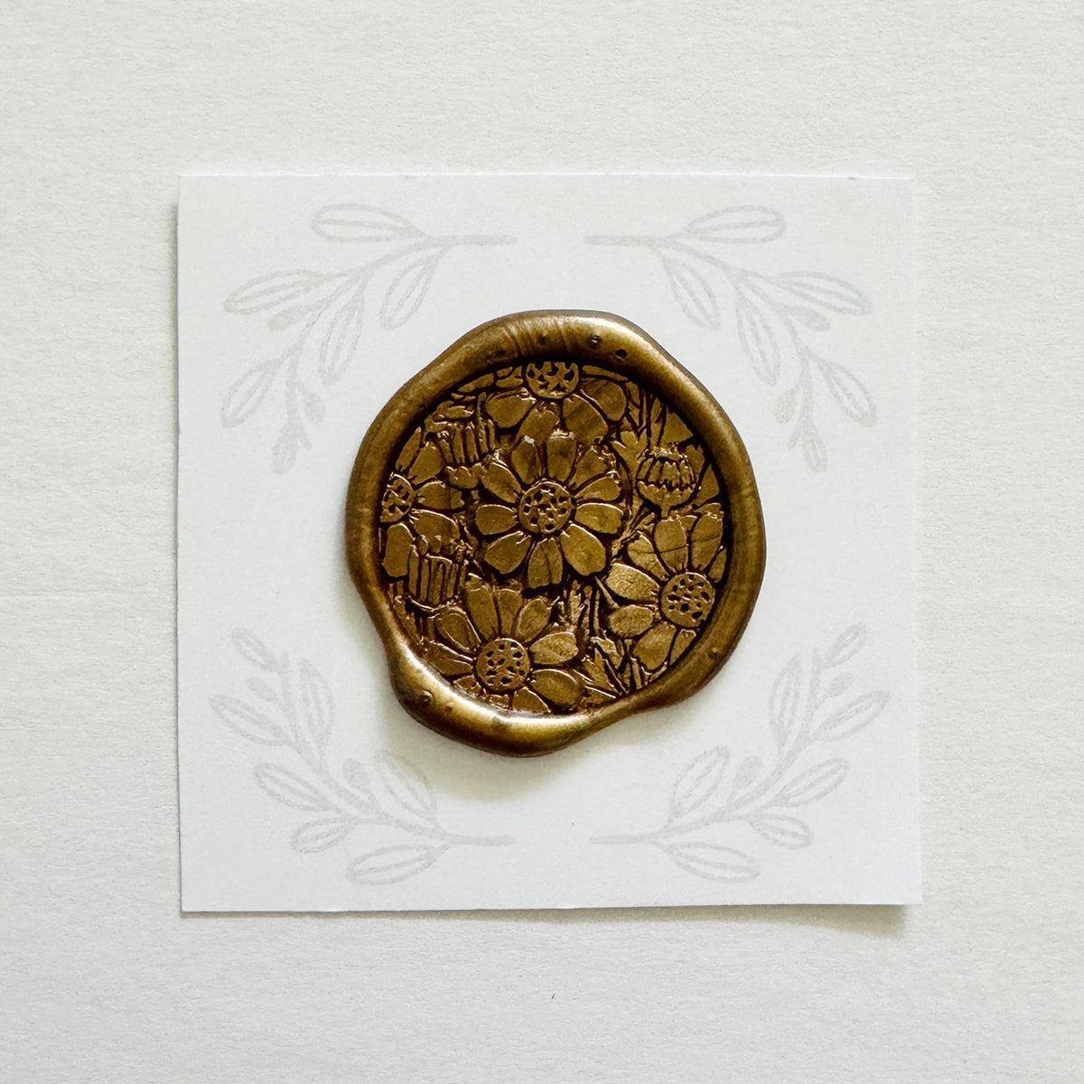 Sunflower Blooms Wax Seal Stamp (3D)