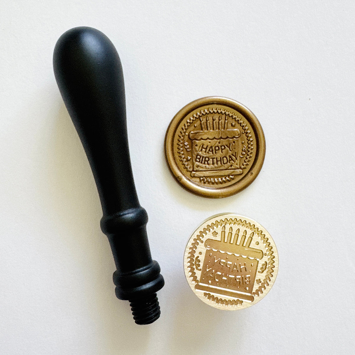 Happy Birthday Cake Wax Stamp