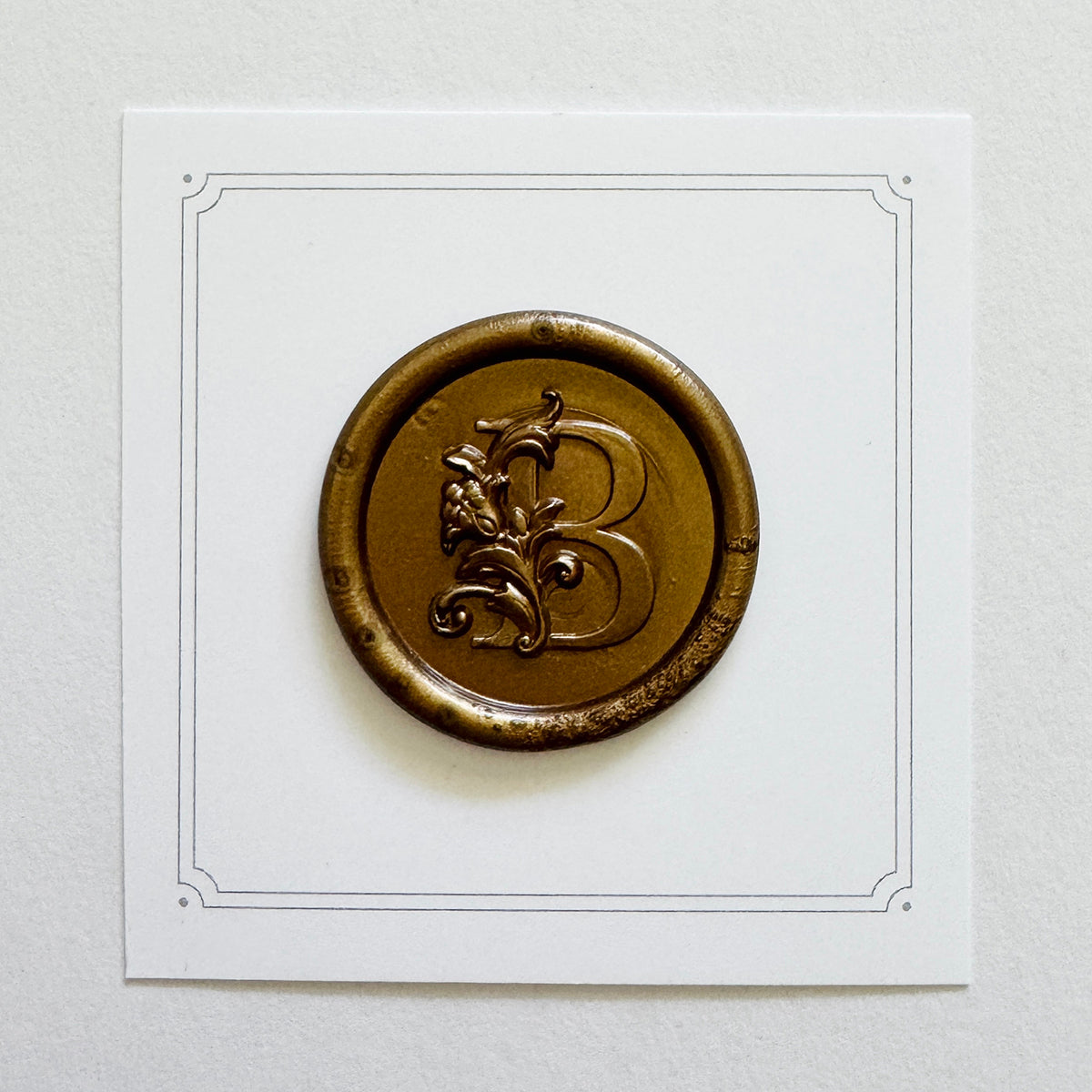 Initial Victorian Leaf Wax Seal Stamp (A-Z)