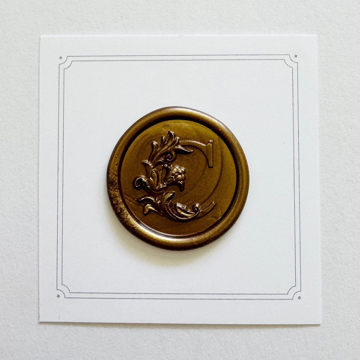 Initial Victorian Leaf Wax Seal Stamp (A-Z)