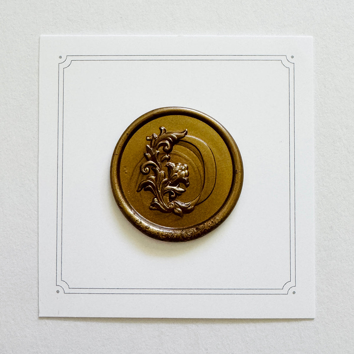 Initial Victorian Leaf Wax Seal Stamp (A-Z)