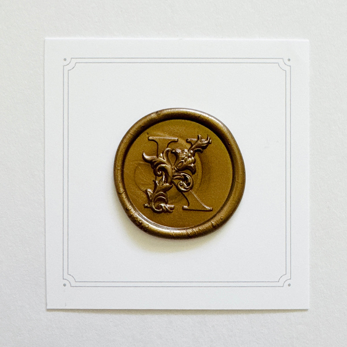 Initial Victorian Leaf Wax Seal Stamp (A-Z)