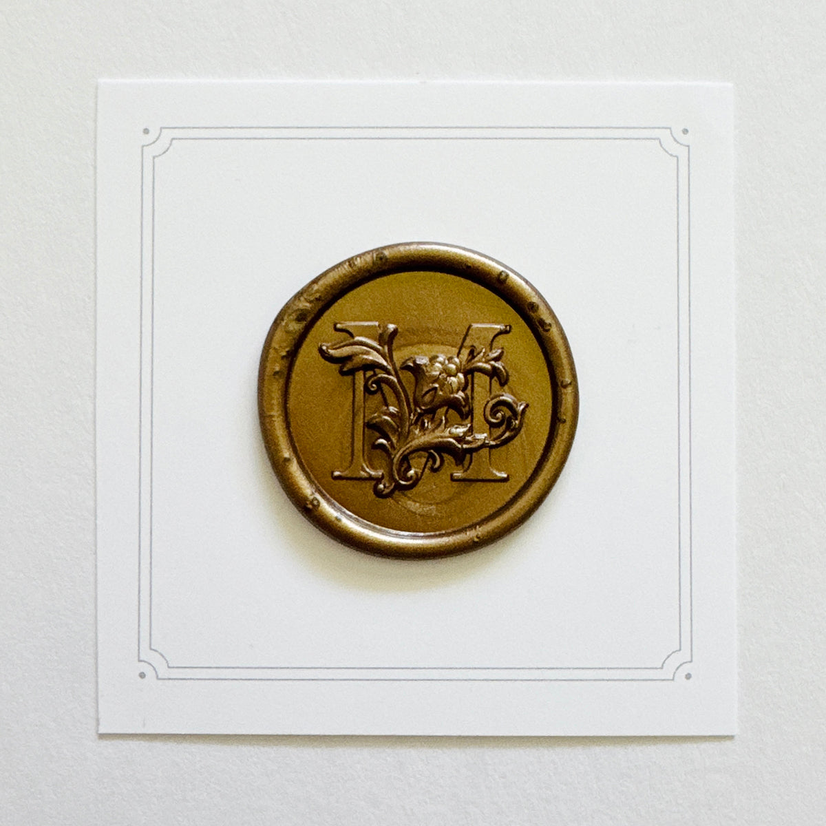 Initial Victorian Leaf Wax Seal Stamp (A-Z)