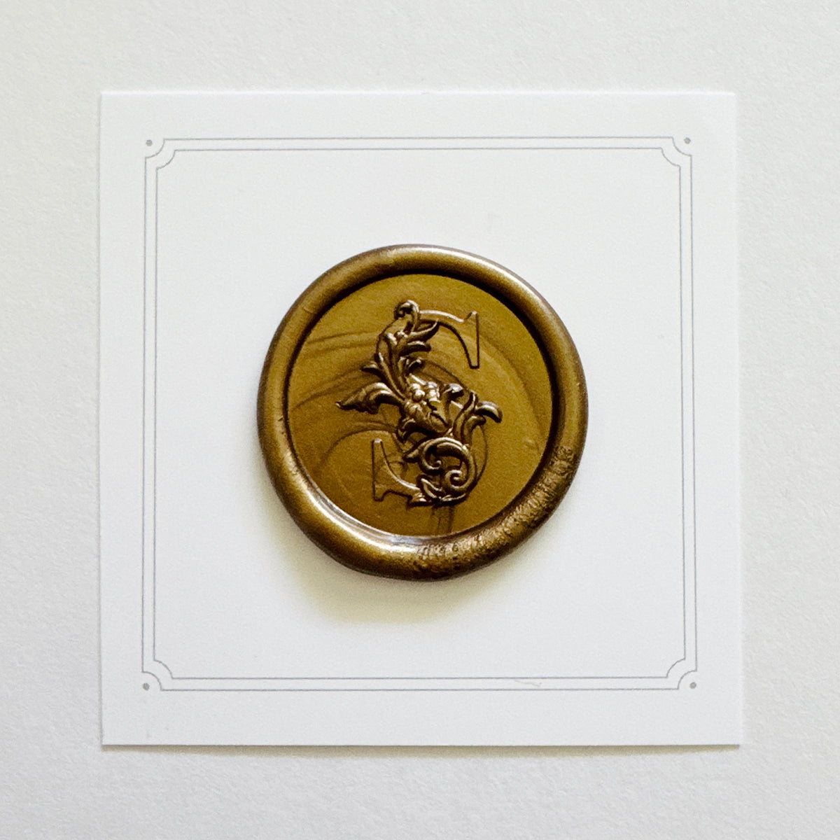 Initial Victorian Leaf Wax Seal Stamp (A-Z)