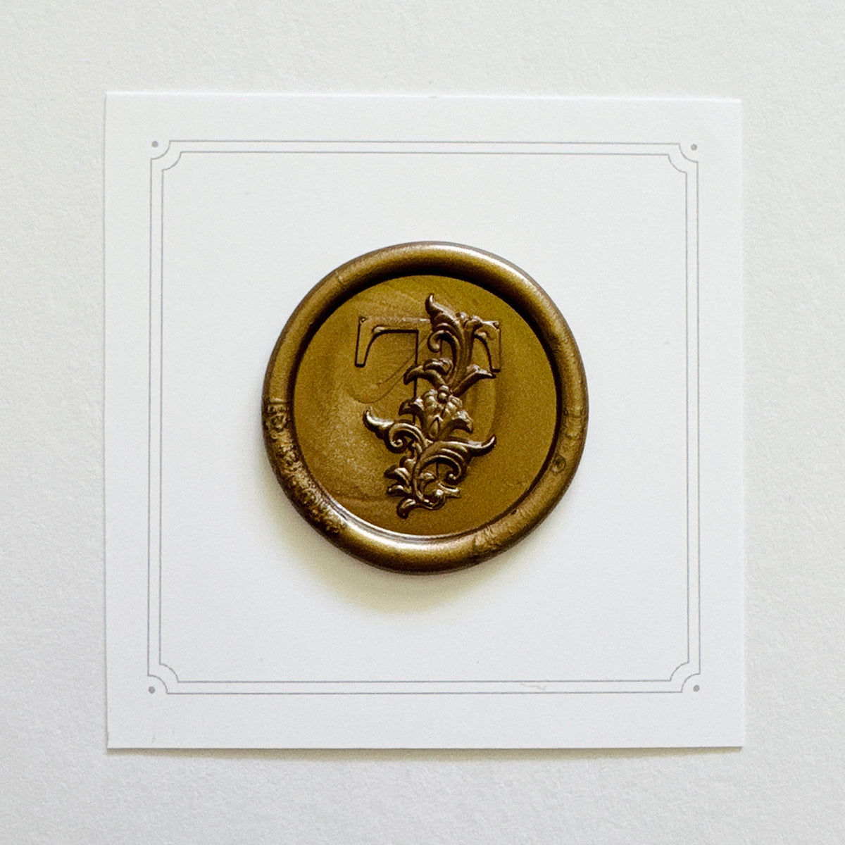 Initial Victorian Leaf Wax Seal Stamp (A-Z)
