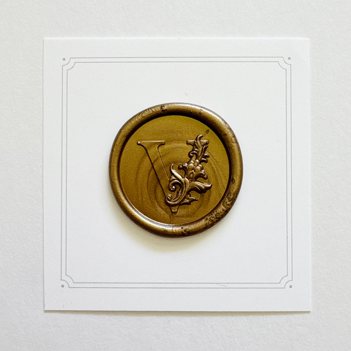 Initial Victorian Leaf Wax Seal Stamp (A-Z)