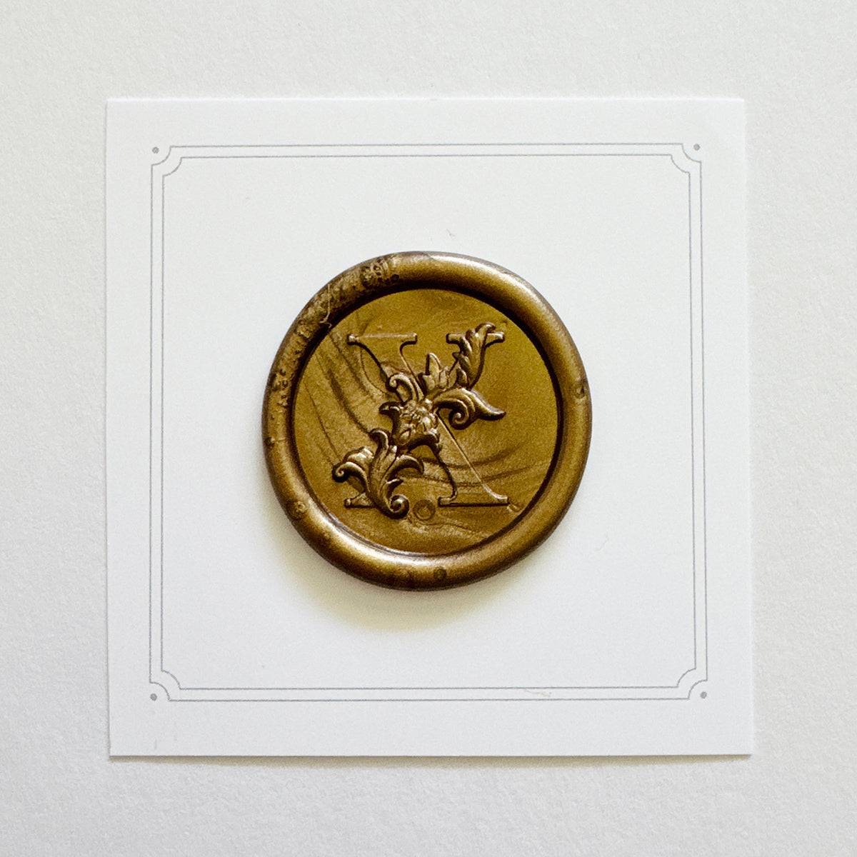 Initial Victorian Leaf Wax Seal Stamp (A-Z)