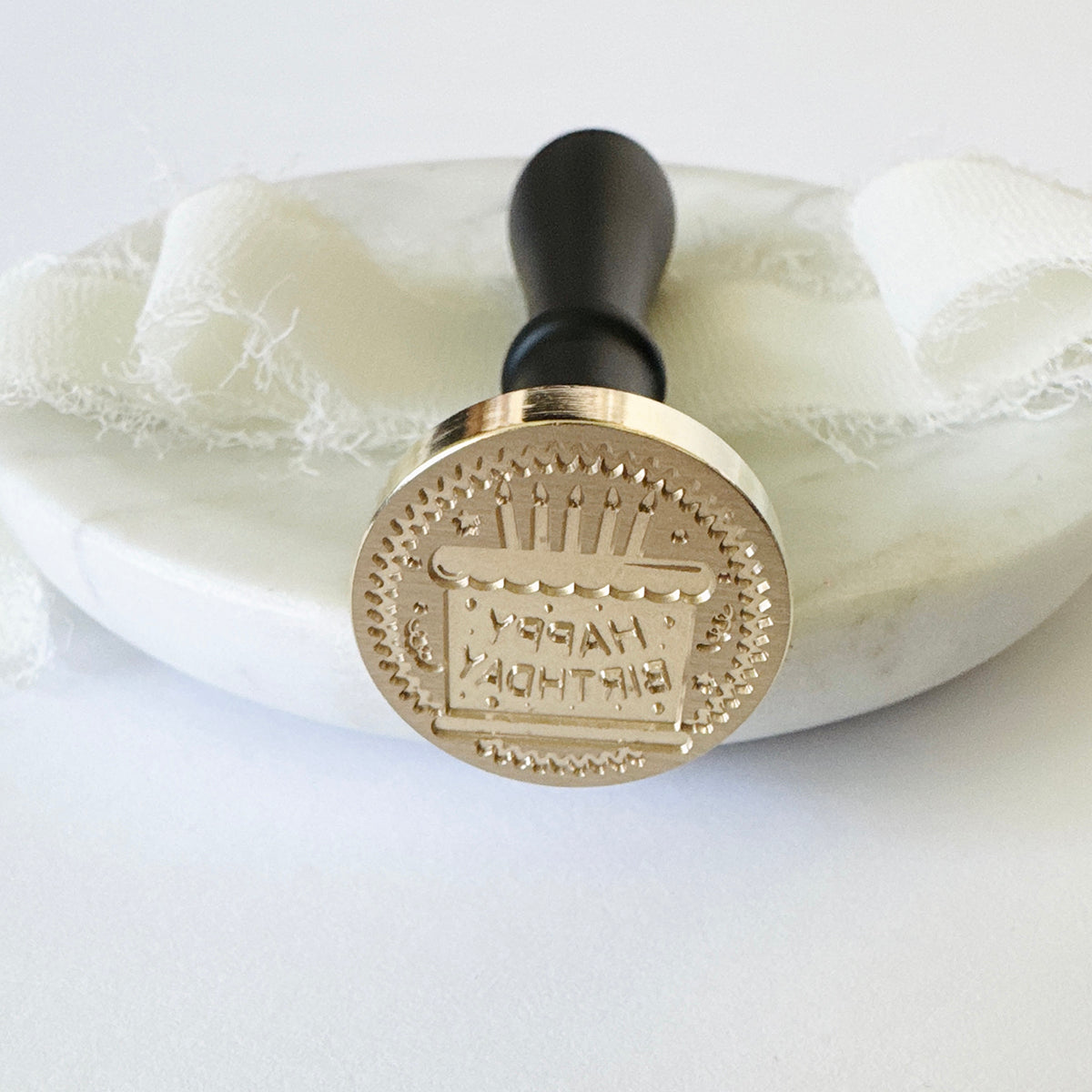 Happy Birthday Cake Wax Stamp