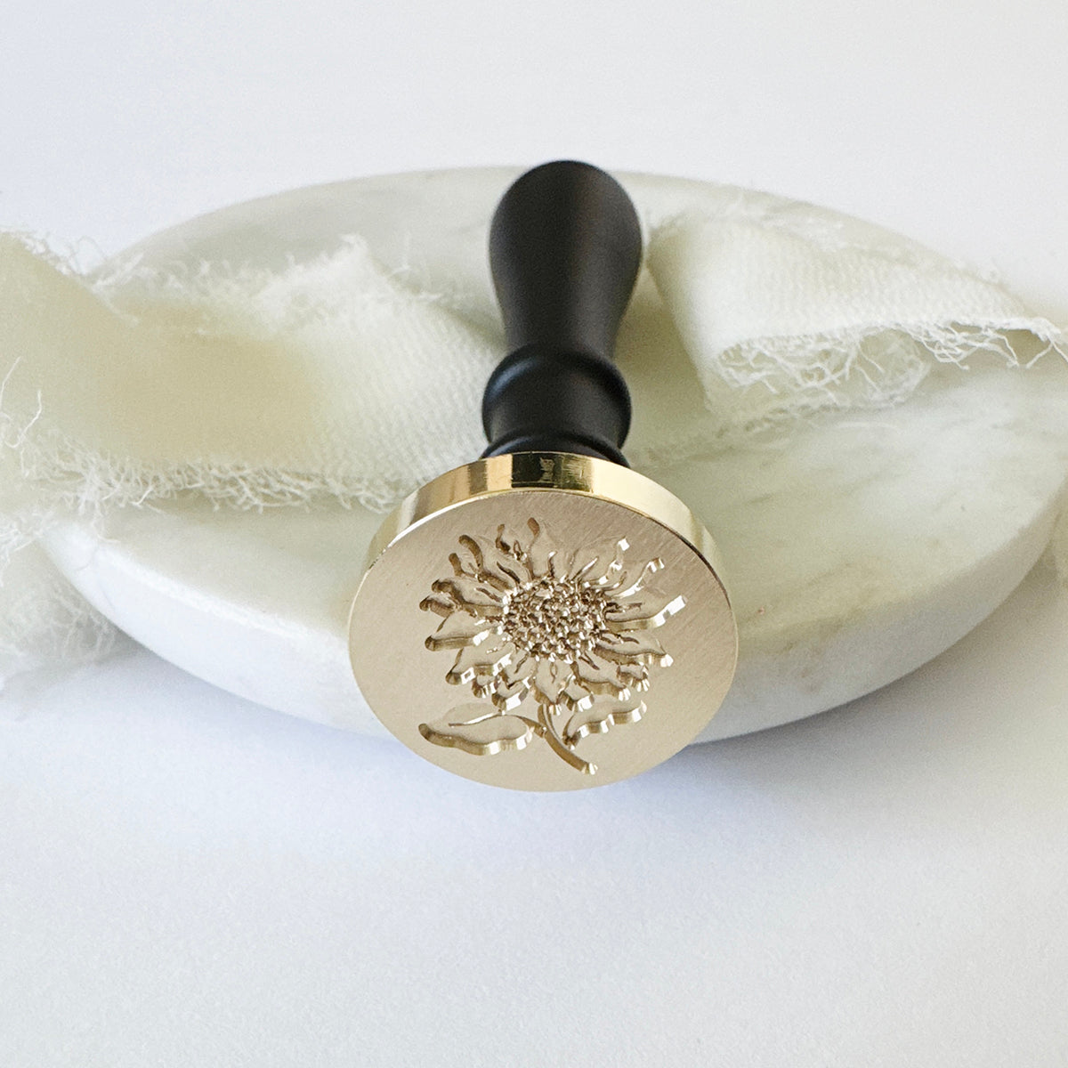 Golden Sunflower Wax Seal Stamp