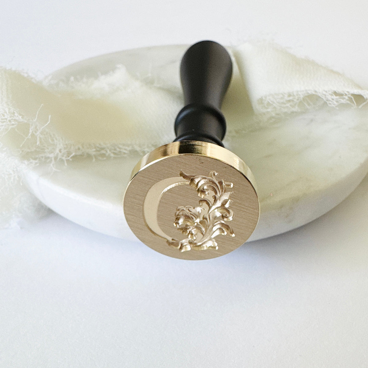 Initial Victorian Leaf Wax Seal Stamp (A-Z)
