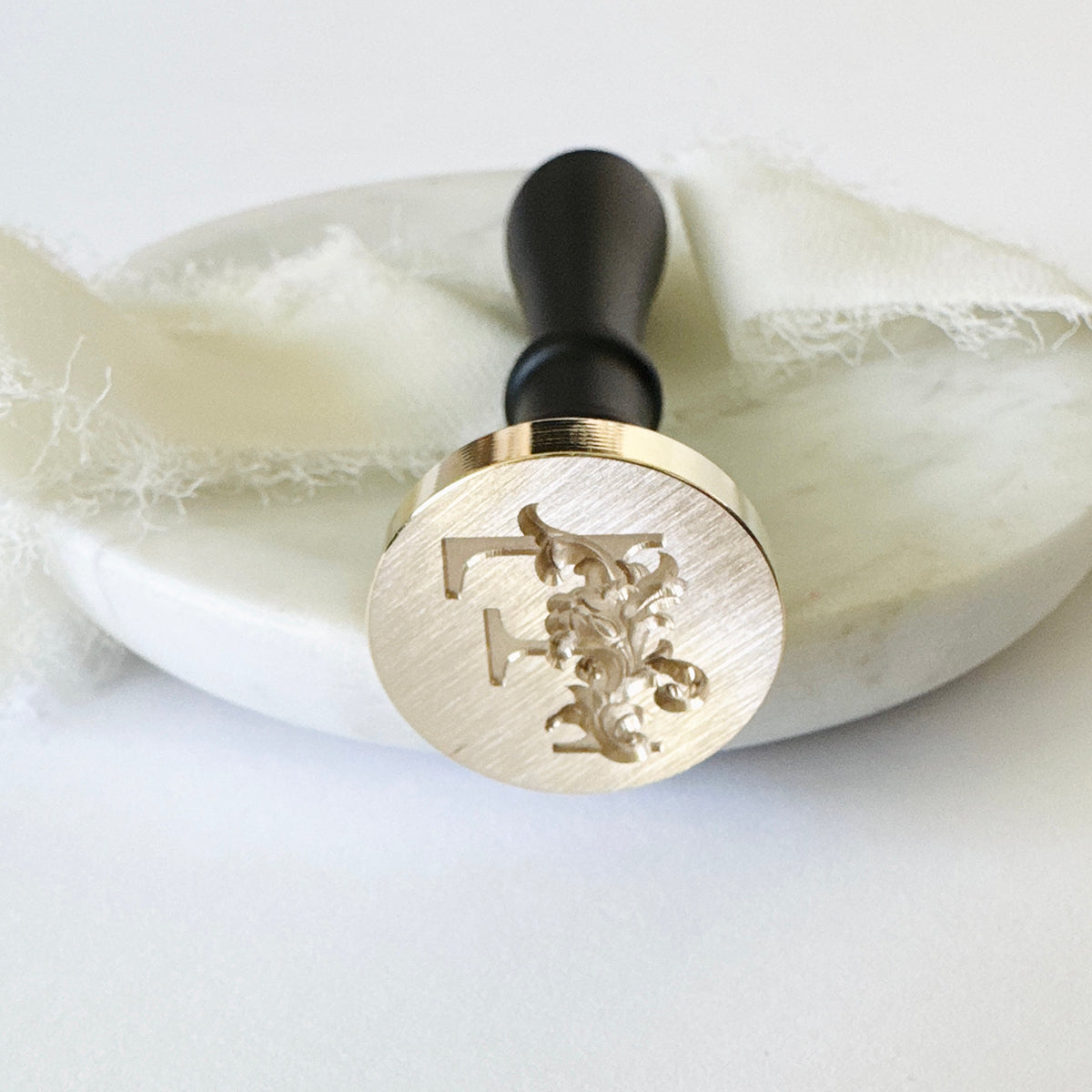 Initial Victorian Leaf Wax Seal Stamp (A-Z)