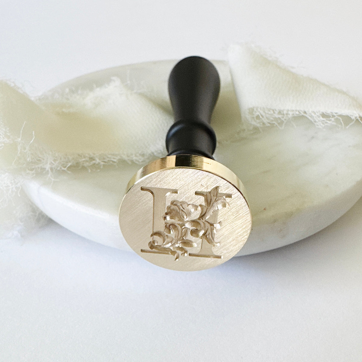 Initial Victorian Leaf Wax Seal Stamp (A-Z)