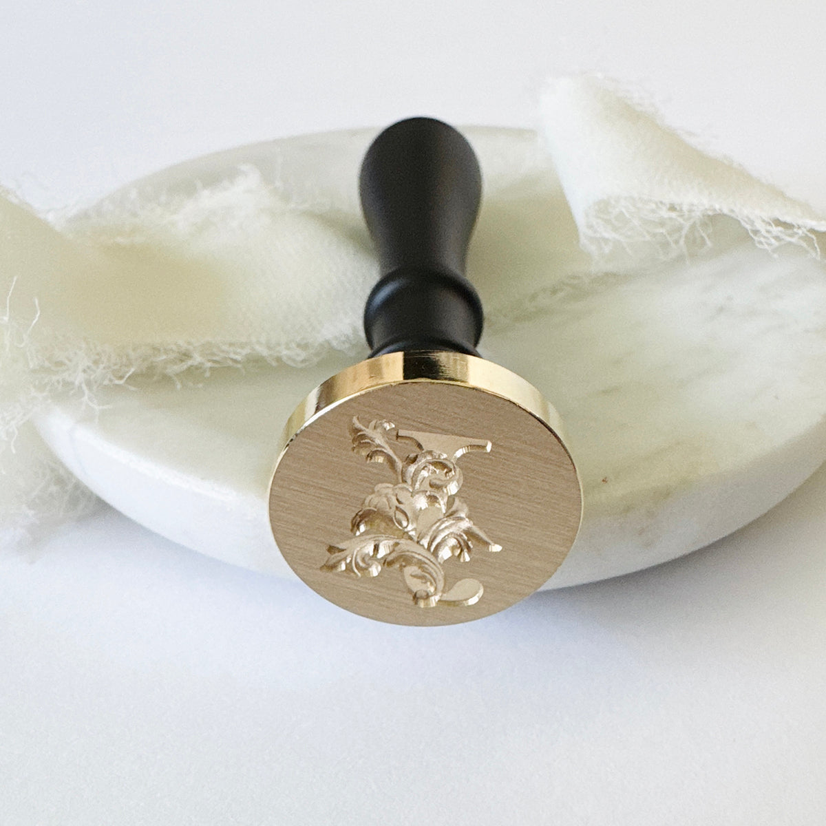 Initial Victorian Leaf Wax Seal Stamp (A-Z)