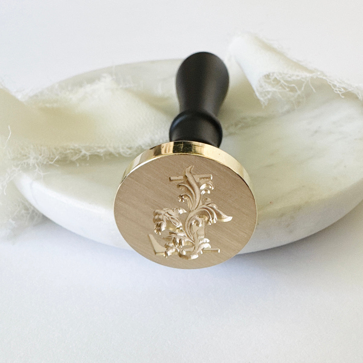 Initial Victorian Leaf Wax Seal Stamp (A-Z)