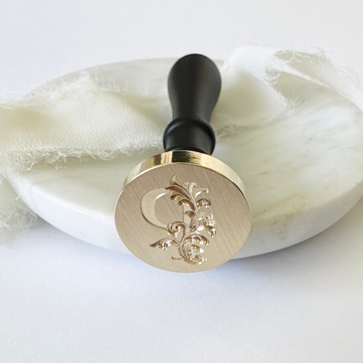 Initial Victorian Leaf Wax Seal Stamp (A-Z)