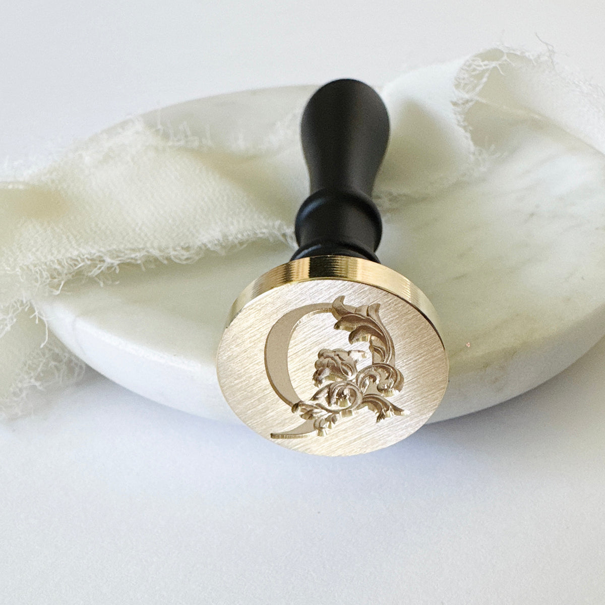 Initial Victorian Leaf Wax Seal Stamp (A-Z)