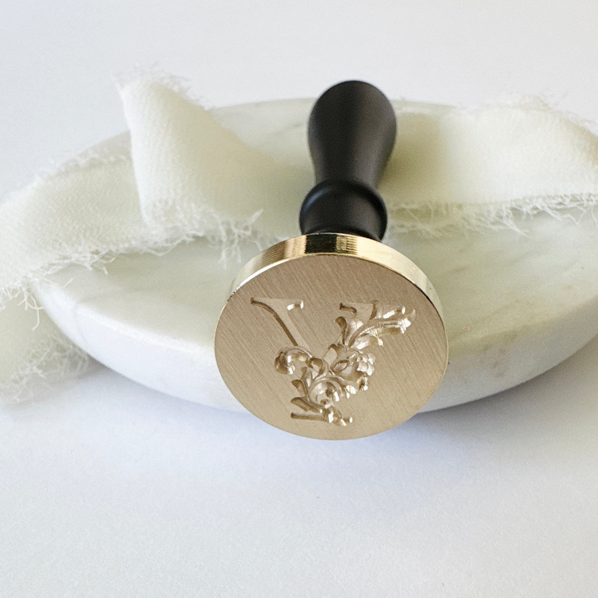 Initial Victorian Leaf Wax Seal Stamp (A-Z)
