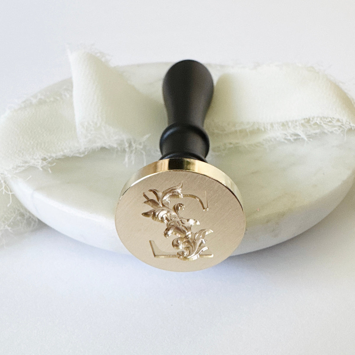 Initial Victorian Leaf Wax Seal Stamp (A-Z)