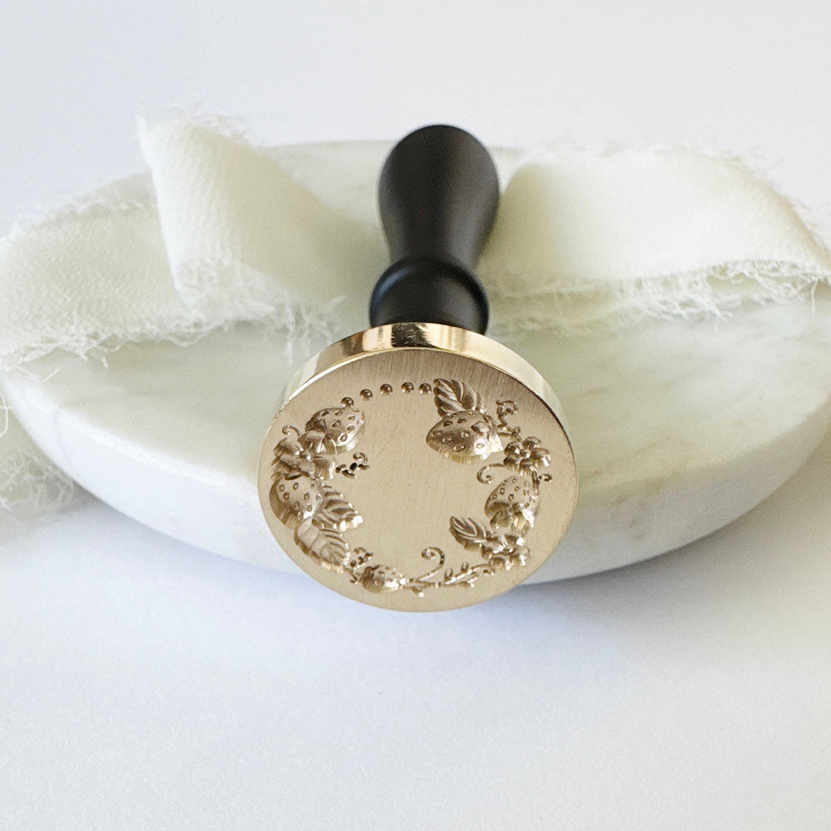 Strawberry Wreath Wax Stamp (3-D)