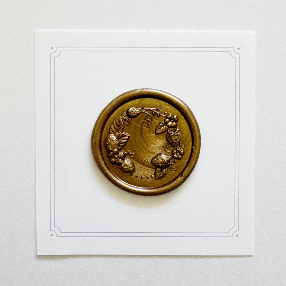 Strawberry Wreath Wax Stamp (3-D)