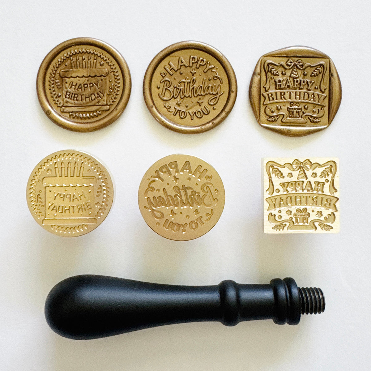 Happy Birthday Wax Seal Stamp Set (Set of 3)
