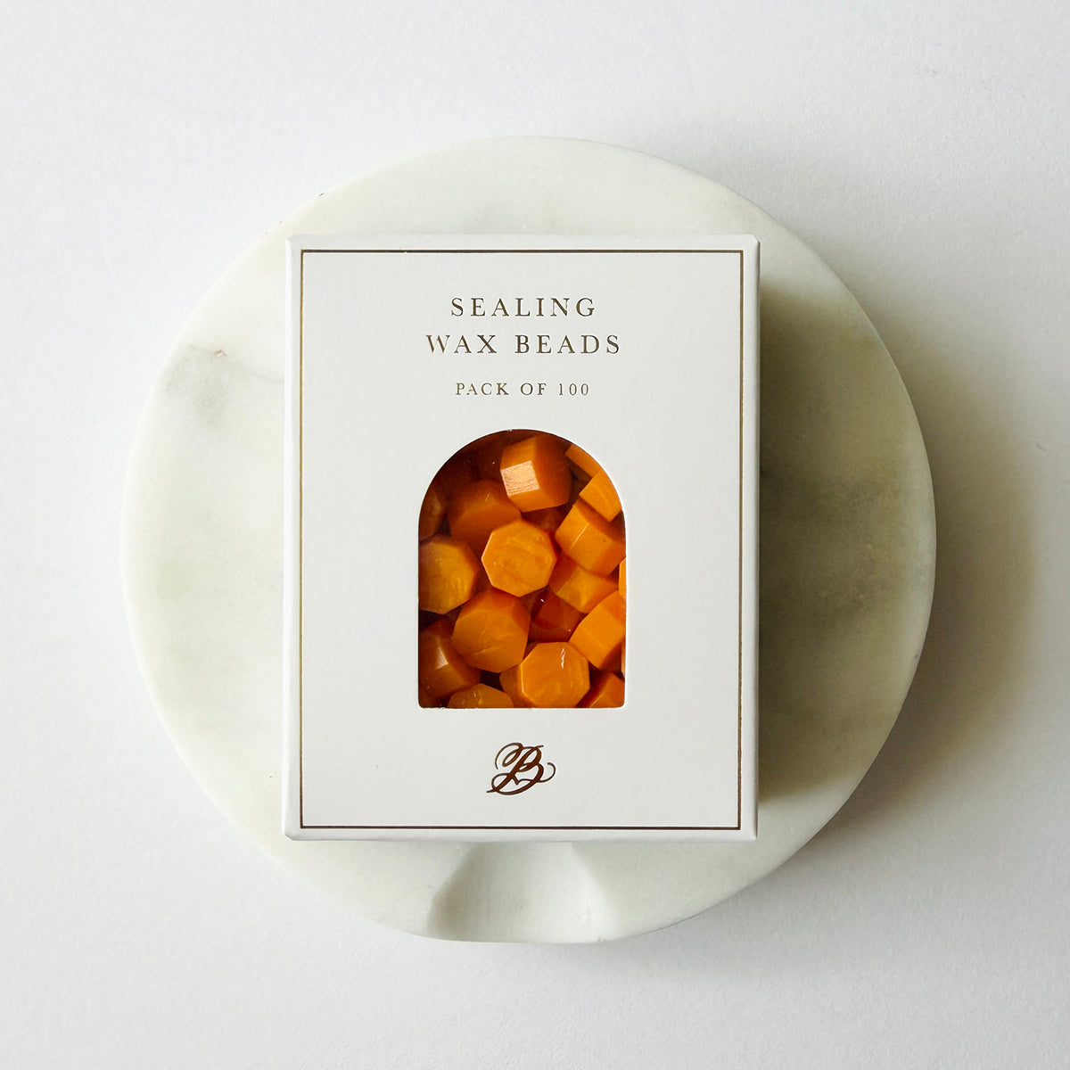 Metallic Orange Sealing Wax Beads