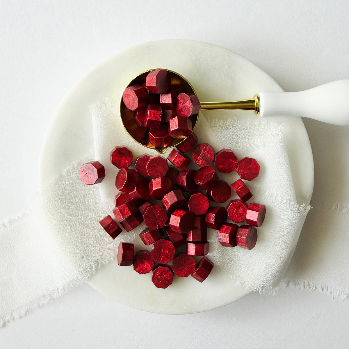 Metallic Red Sealing Wax Beads