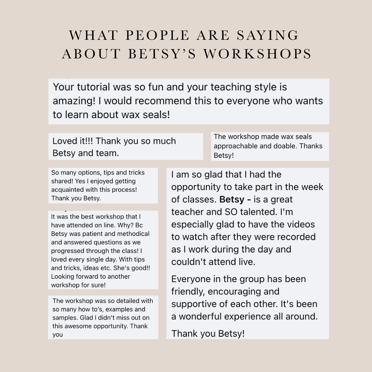 The Spring Script & Seal Workshop Week | April 6-9