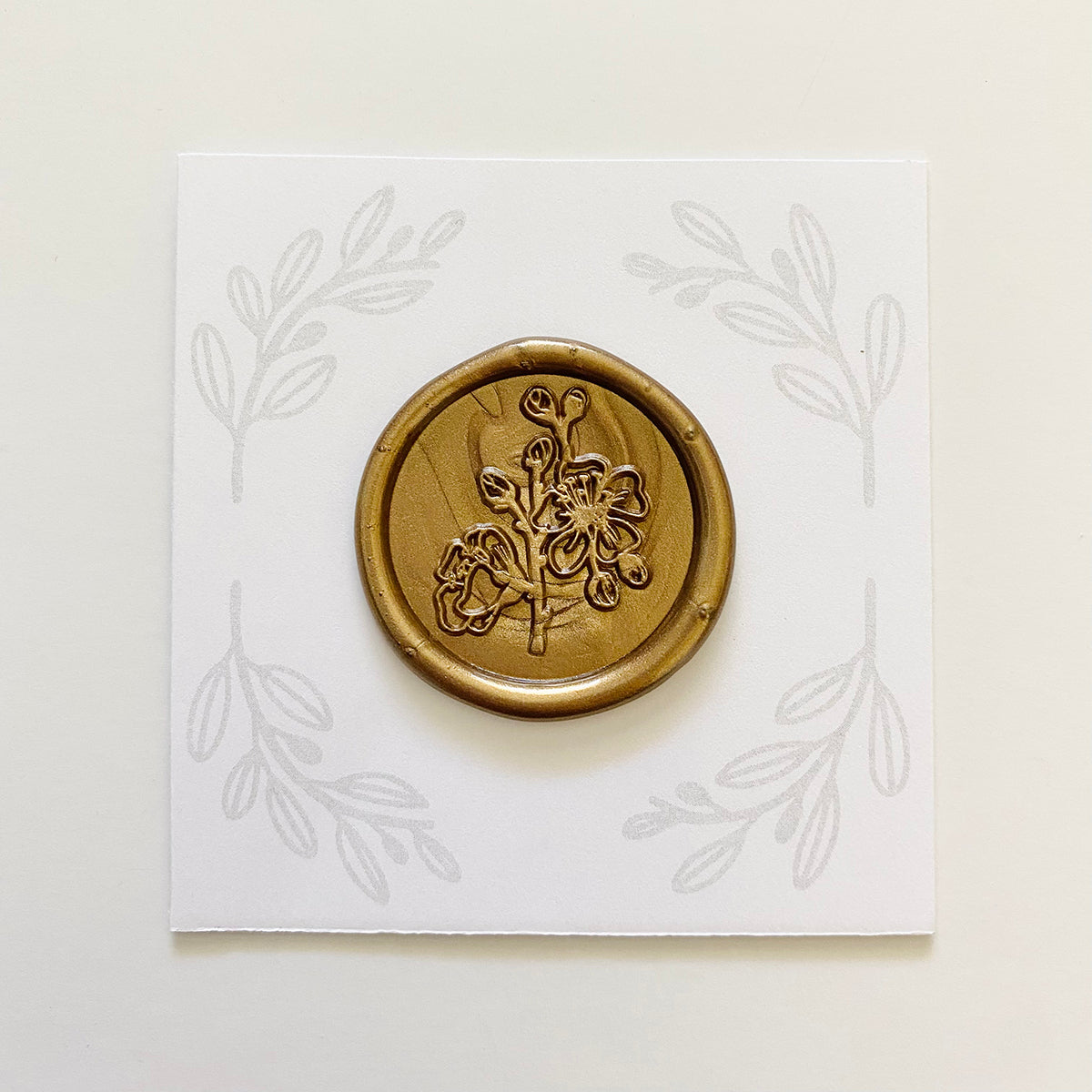 Hollyhock Wax Stamp