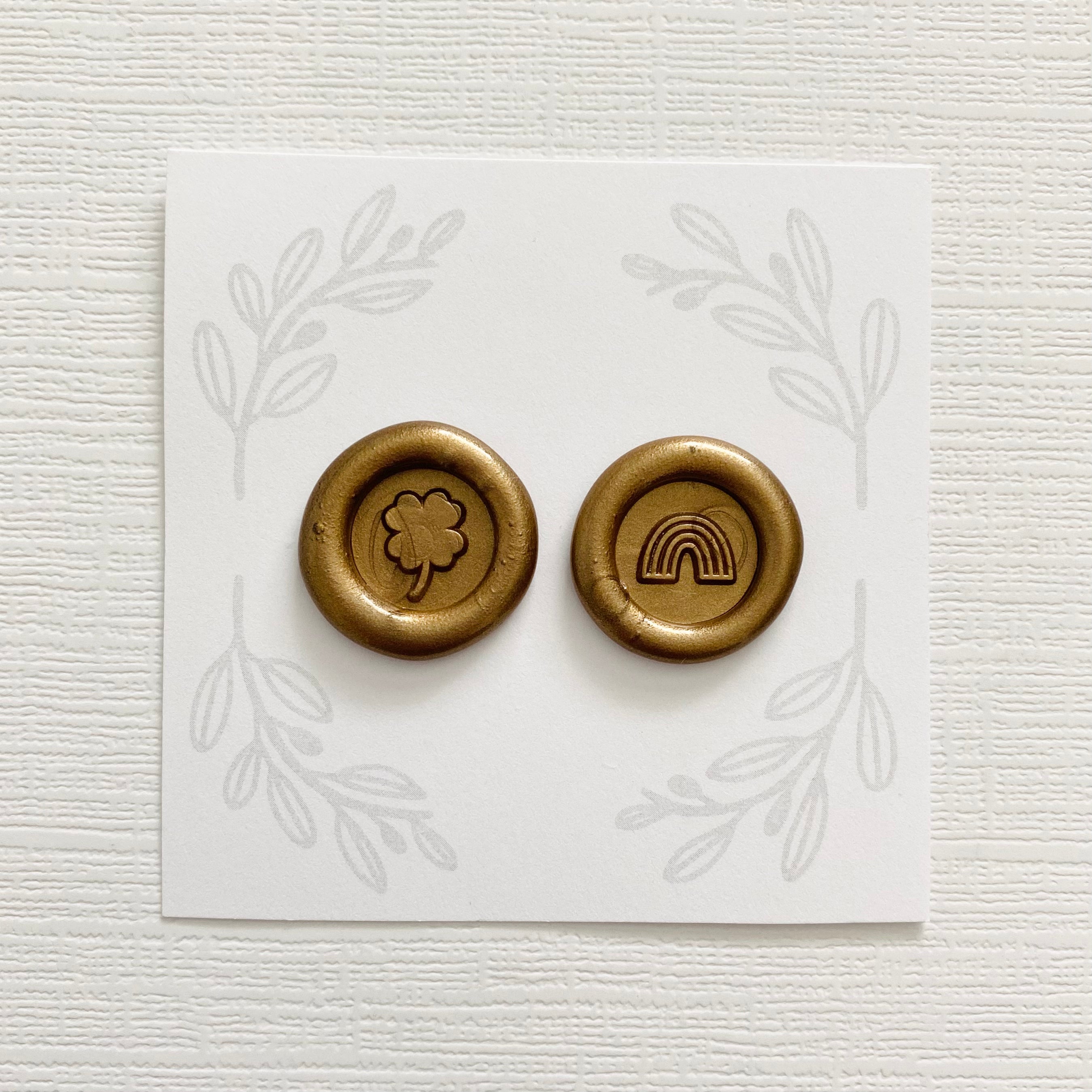Mini Rainbow & Shamrock Wax Seal Stamp
