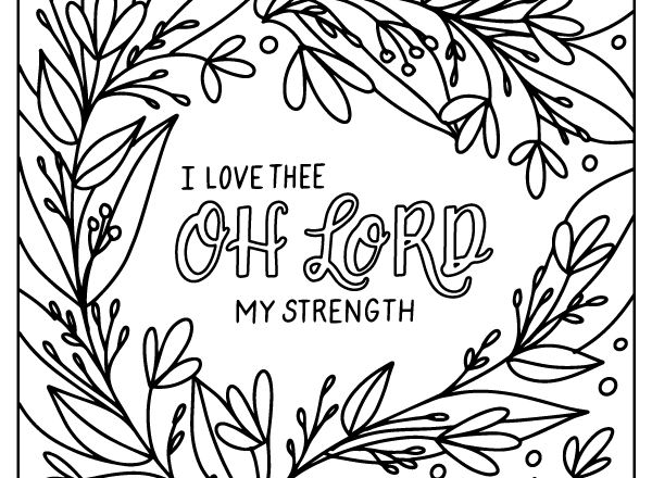 August Free Coloring Page – B Goods Lettering