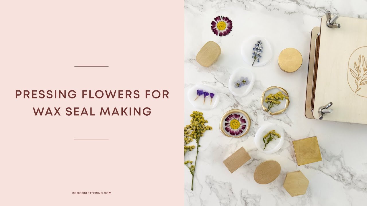 Pressing Flowers for Wax Seal Making