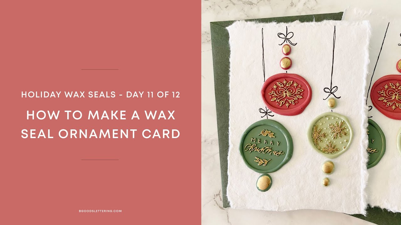 How to make a wax seal ornament card