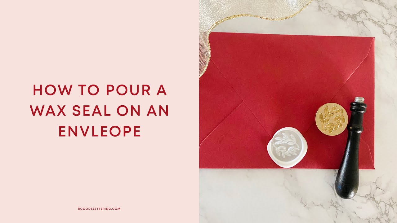 How to pour a wax seal on an envelope