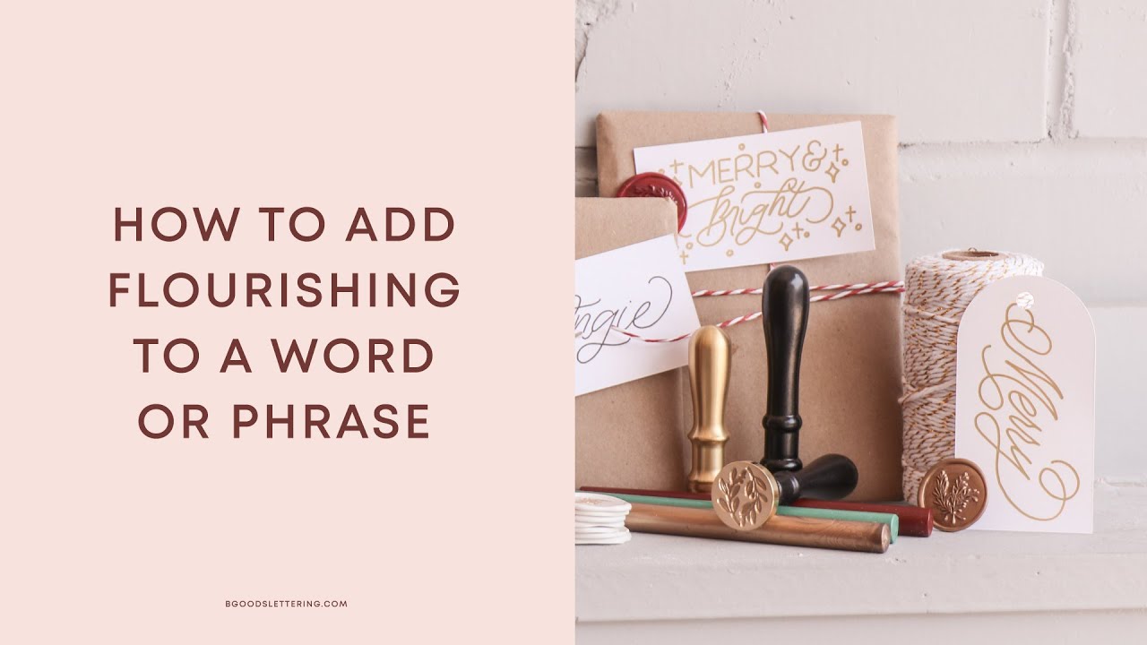 How to add flourishing to a word or phrase