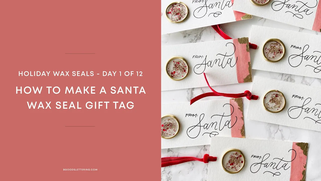 How to make a Santa Wax Seal Gift Tag