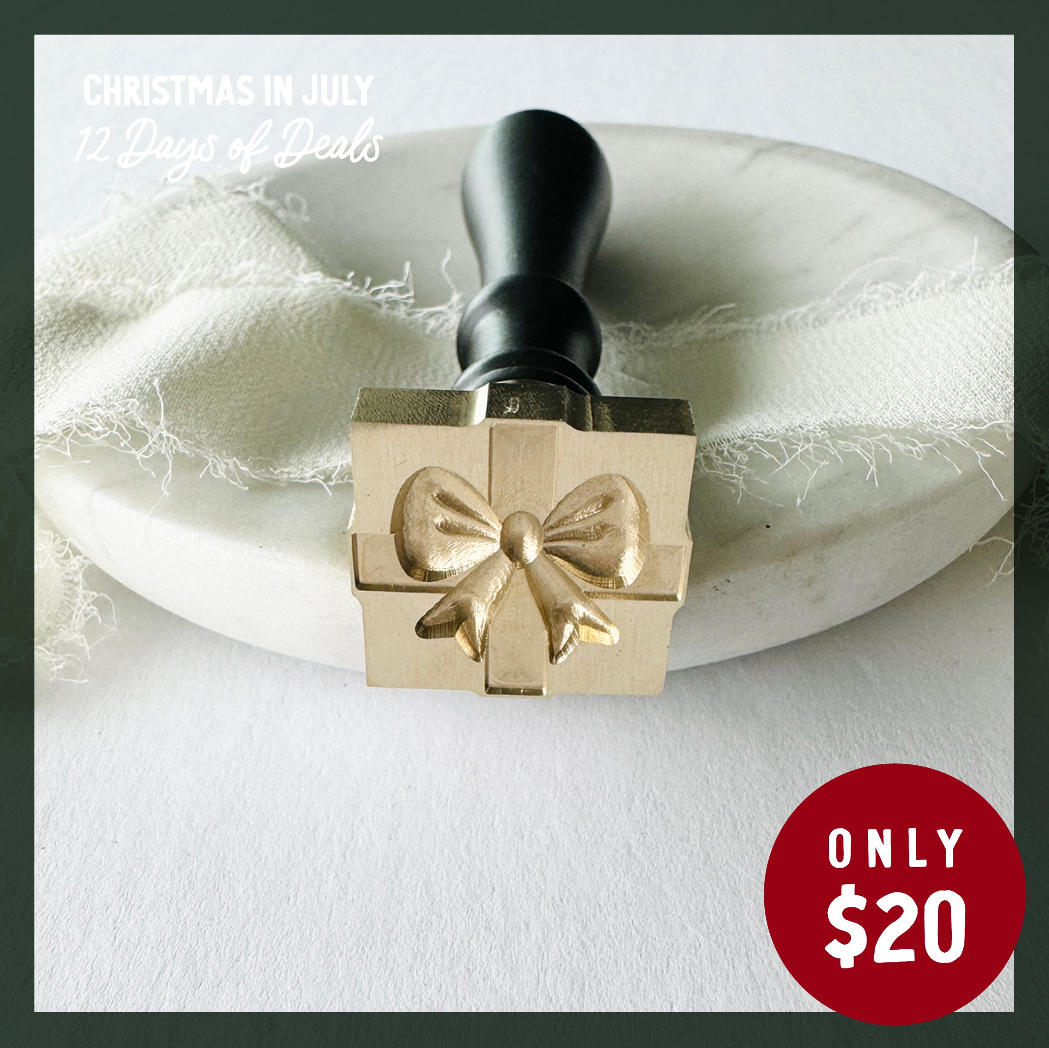 Present Bow Wax Stamp 3-D