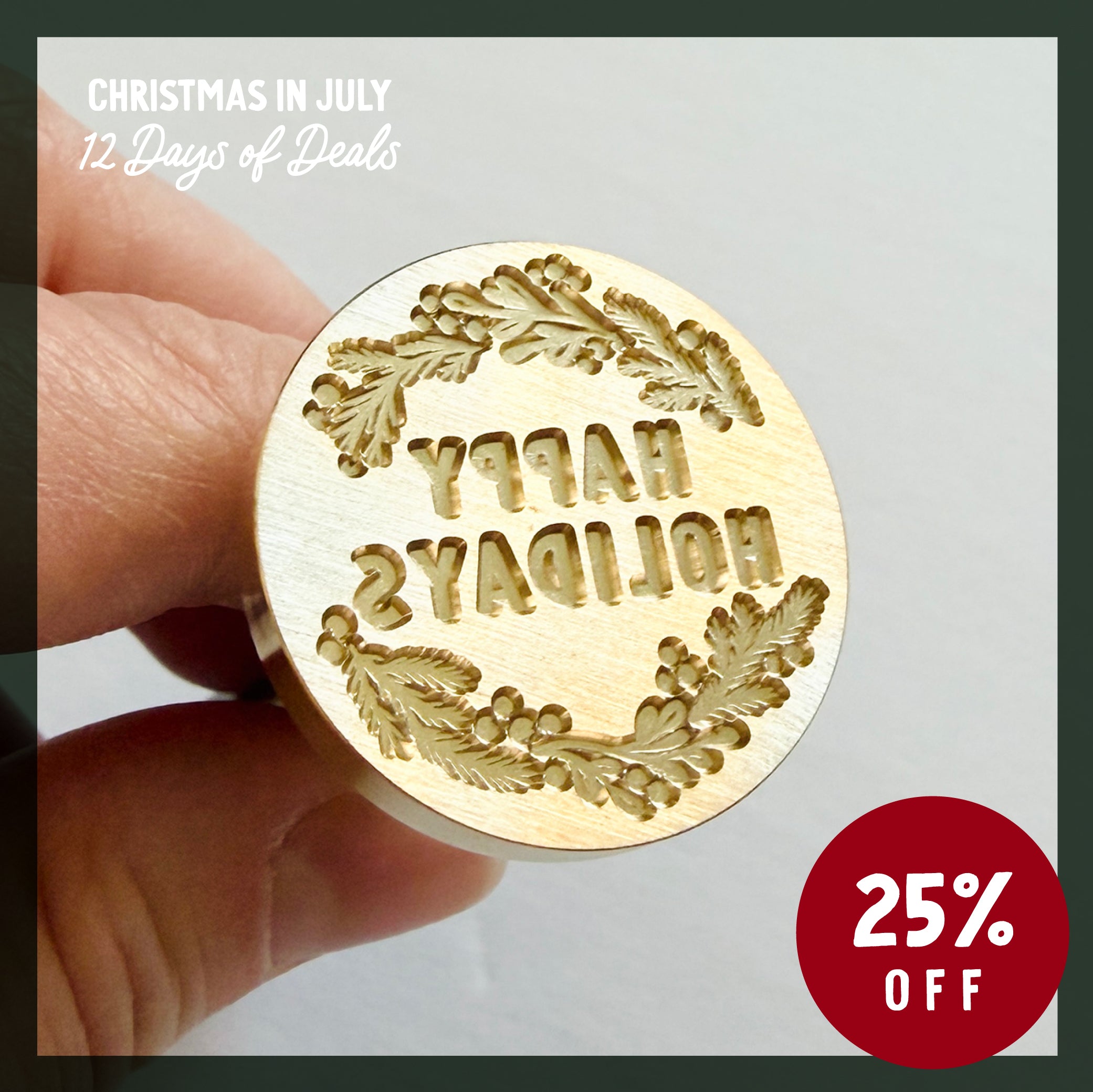 Happy Holidays Wax Seal Stamp