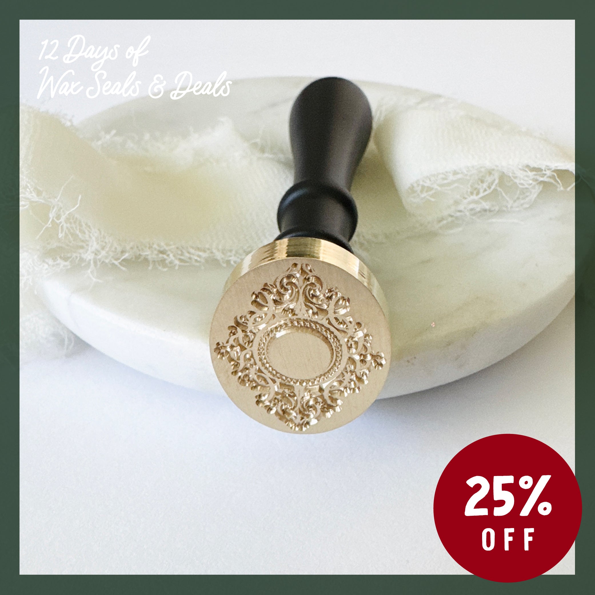 Heirloom Oval Frame Wax Stamp