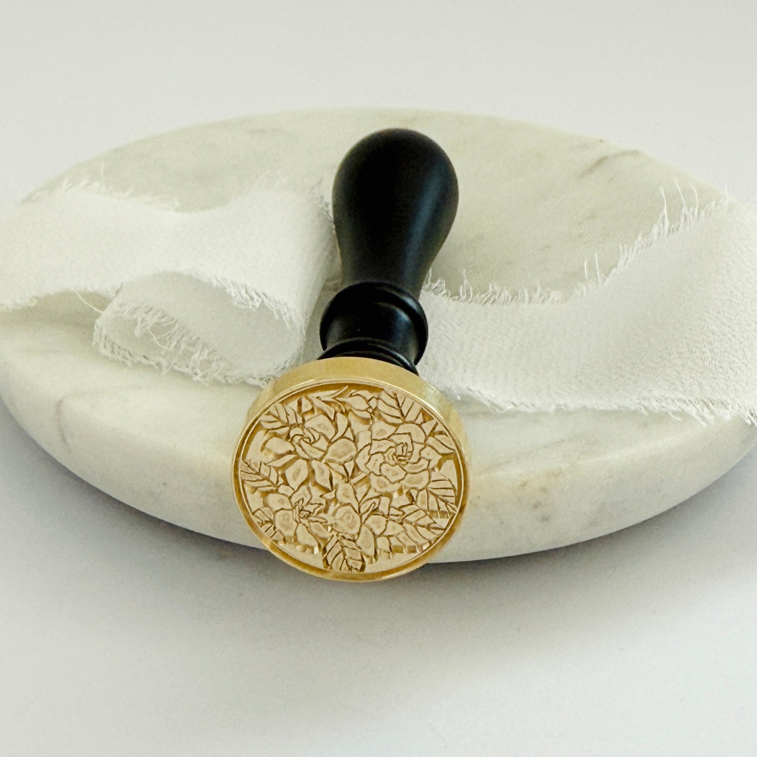 Roses & Leaves Wax Stamp (3D)
