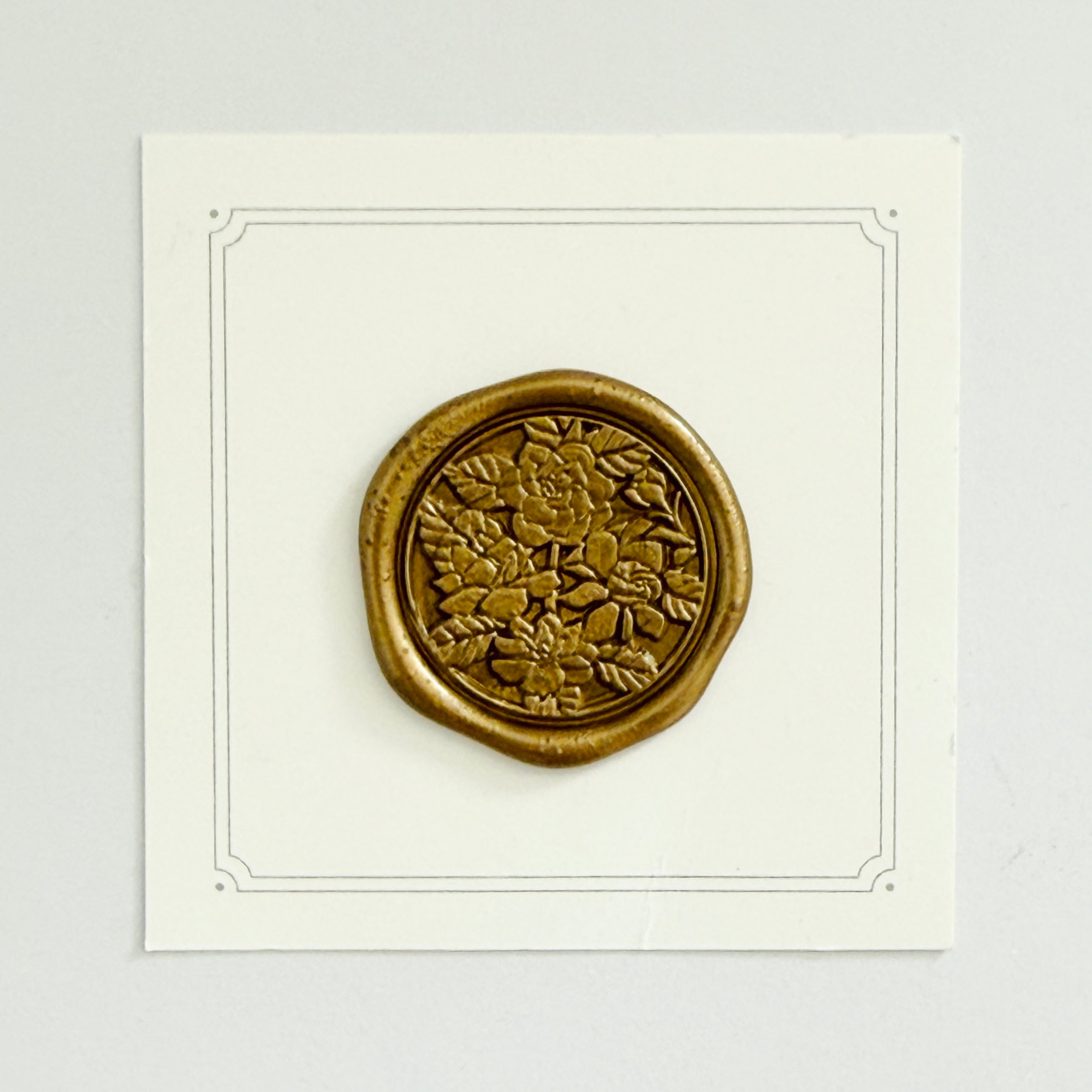 Roses & Leaves Wax Stamp (3D)