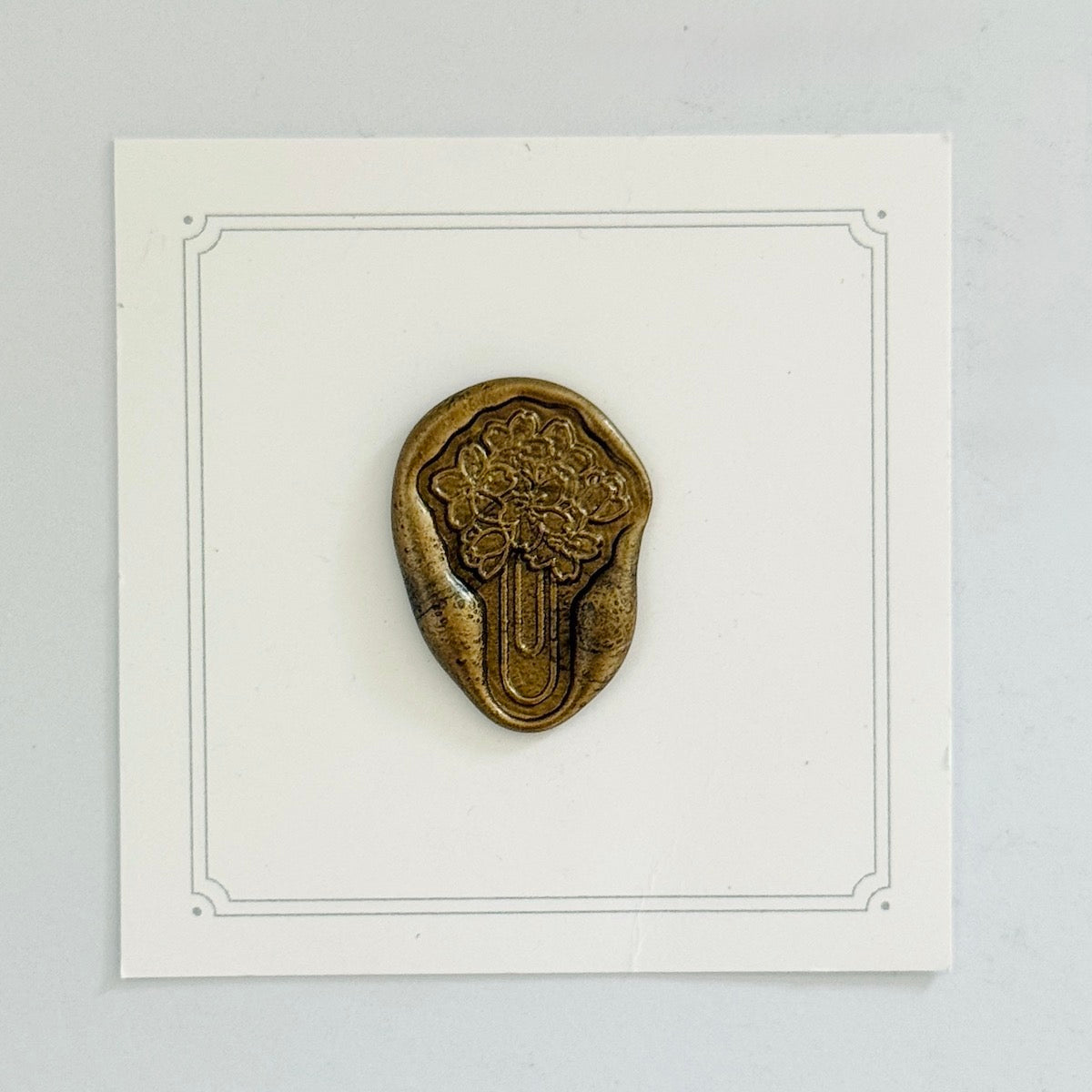 Flower Paperclip Wax Stamp