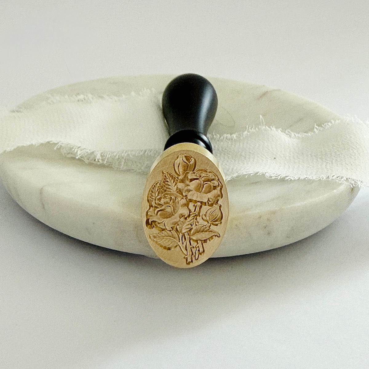 Oval Rose Wax Stamp 3-D