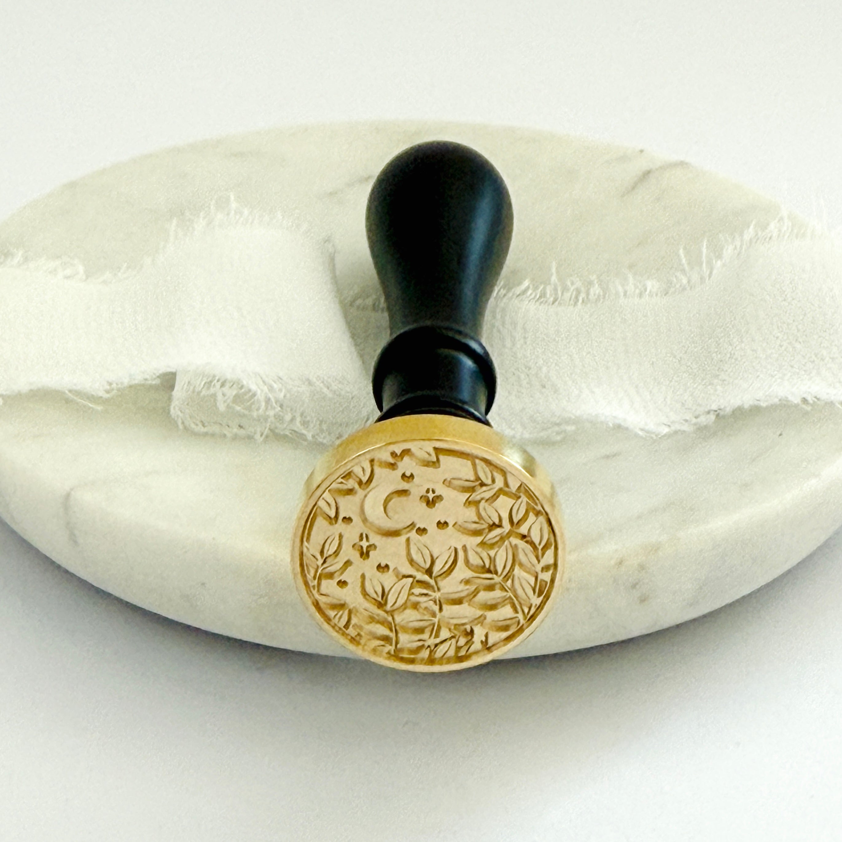 Moon & Leaves Wax Stamp