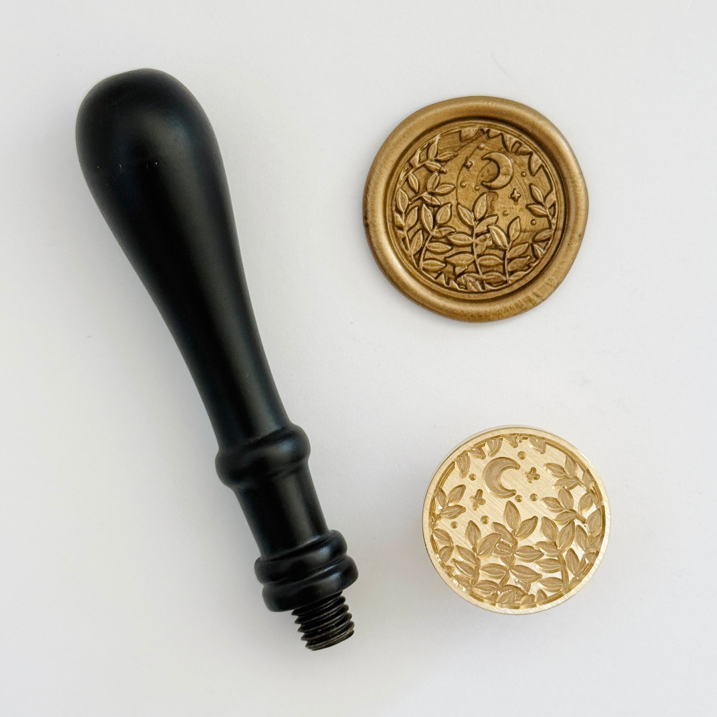 Moon & Leaves Wax Stamp