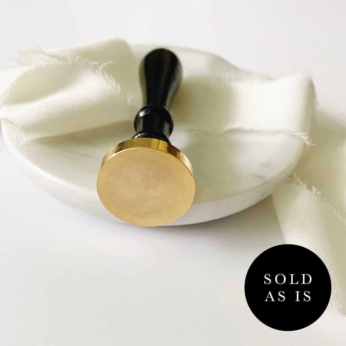 Sold As Is - Blank Round Wax Stamp